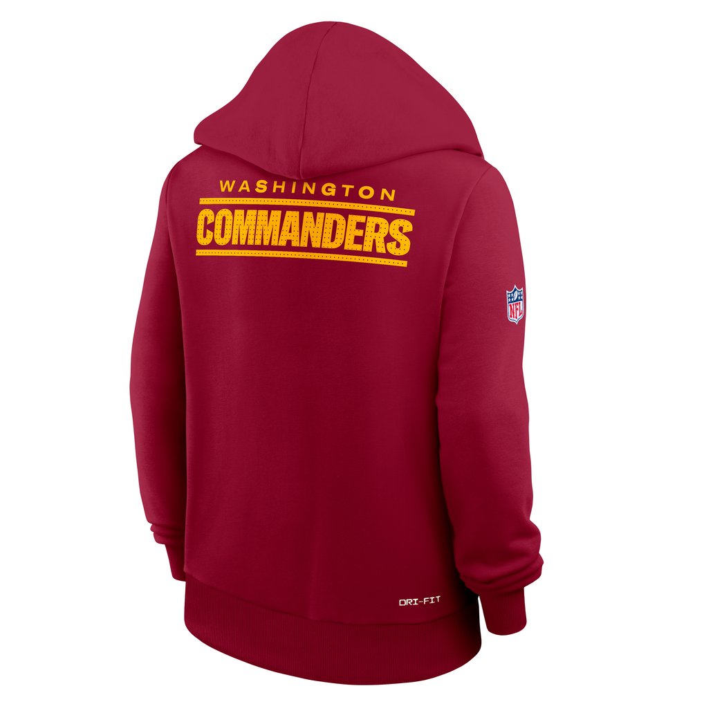 Washington Commanders Nike Women's Sideline Standard Issue Initial Home Dri-FIT Hoodie - Burgundy
